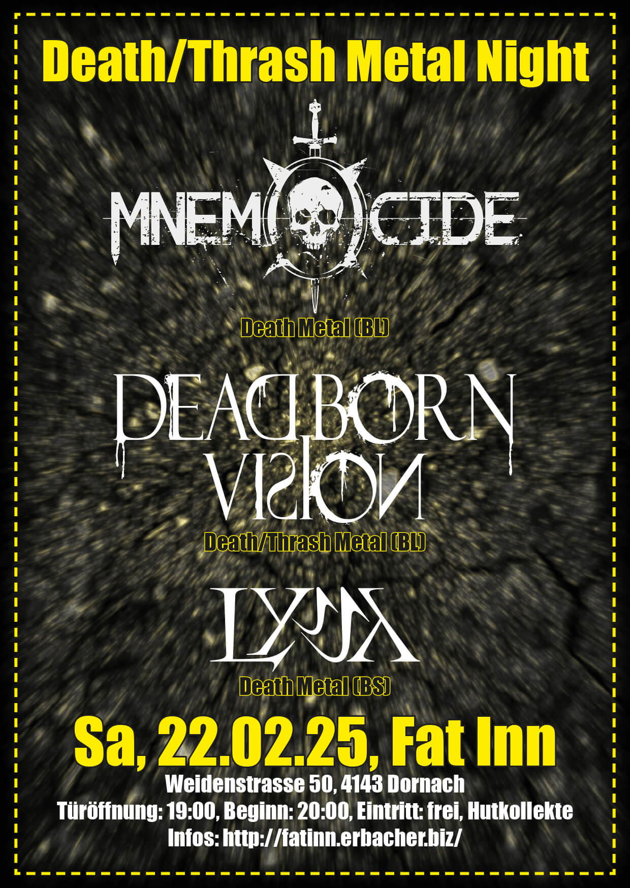 Mnemocide, Deadborn Vision & Lyssa at Fat Inn