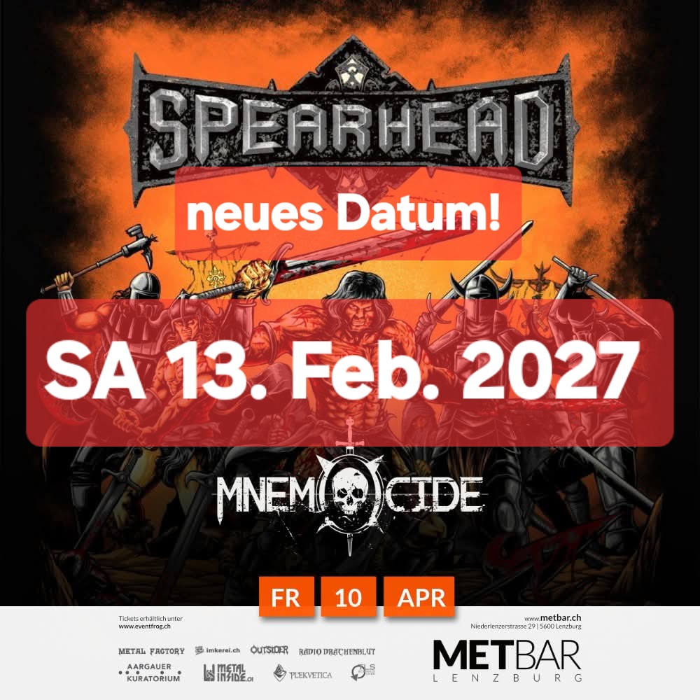 Mnemocide and Spearhead at Metbar Lenzburg concert poster